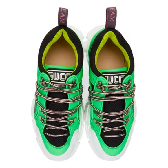 GUCCI Flashtrek Sneaker/Boots in Neon Green NEW - Picture 15 of 16